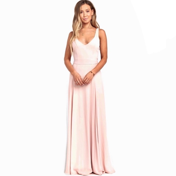 Show Me Your MuMu Dresses & Skirts - SHOW ME YOUR MUMU PINK V-NECK MAXI DRESS